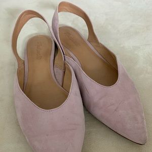 Madewell lavender sling back mule flat